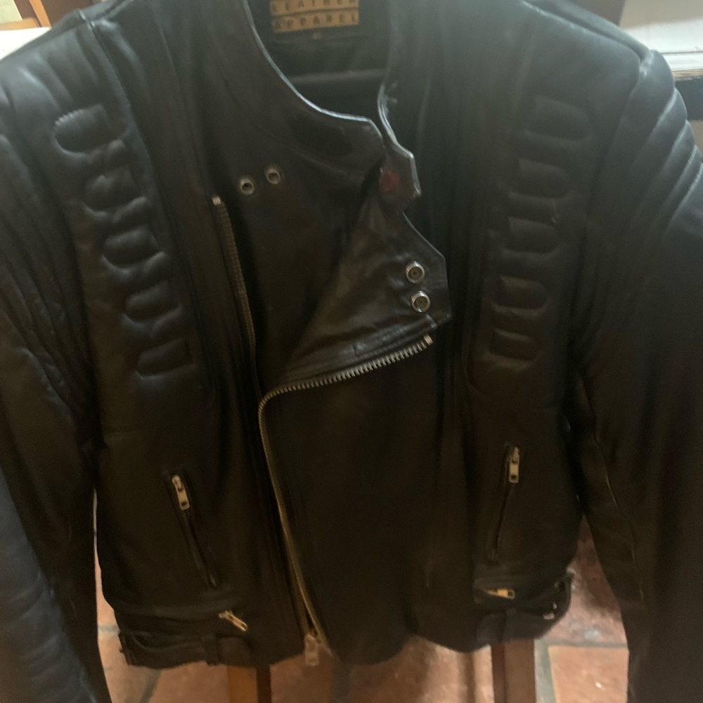 VINTAGE Protech Leather Racing Jacket (size 42) - Picture 3 of 5